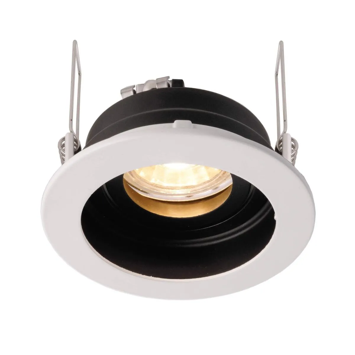 Enif Einbauleuchte rund schwarz weiß Ø10 cm 12V GU5,3