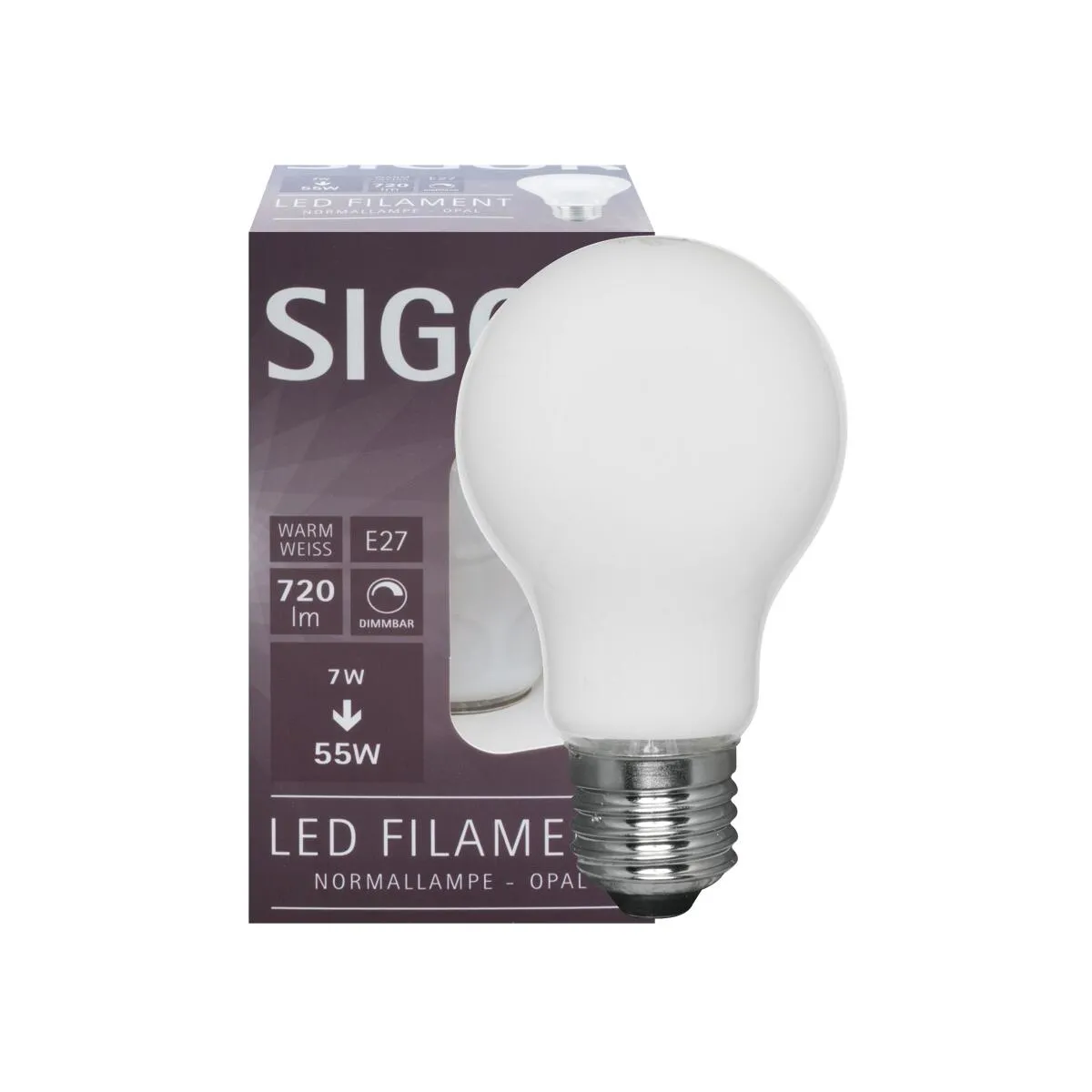 Filament-LED-Lampe AGL-Form, opal E27/230V