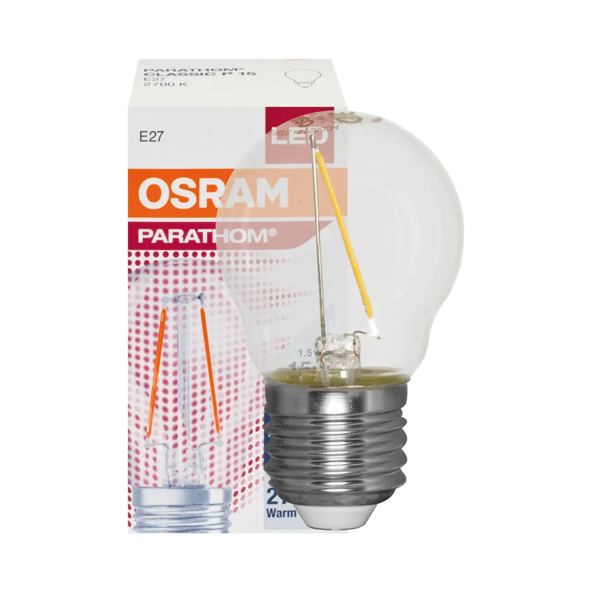 Filament-LED-Lampe PHARATHOM RETROFIT Tropfen-Form, klar E27/240V