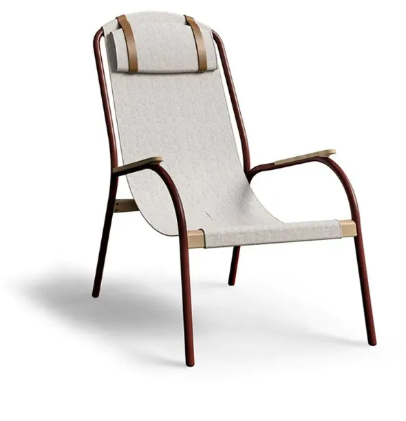 Lulù Sessel mit Holzarmlehnen