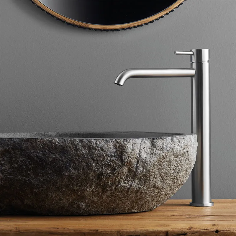 Hohe Waschtischarmatur Vema Tiber Steel