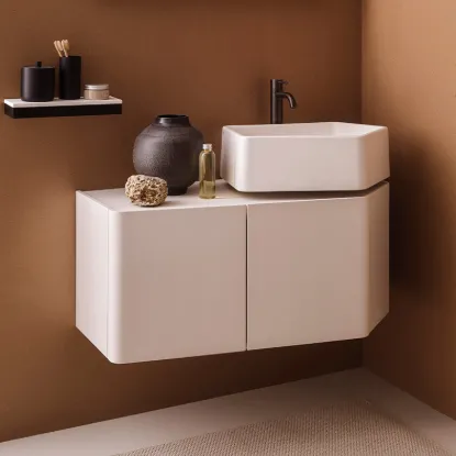 Kanto 87 Schrank mit Aufsatzwaschtisch Ceramica Cielo