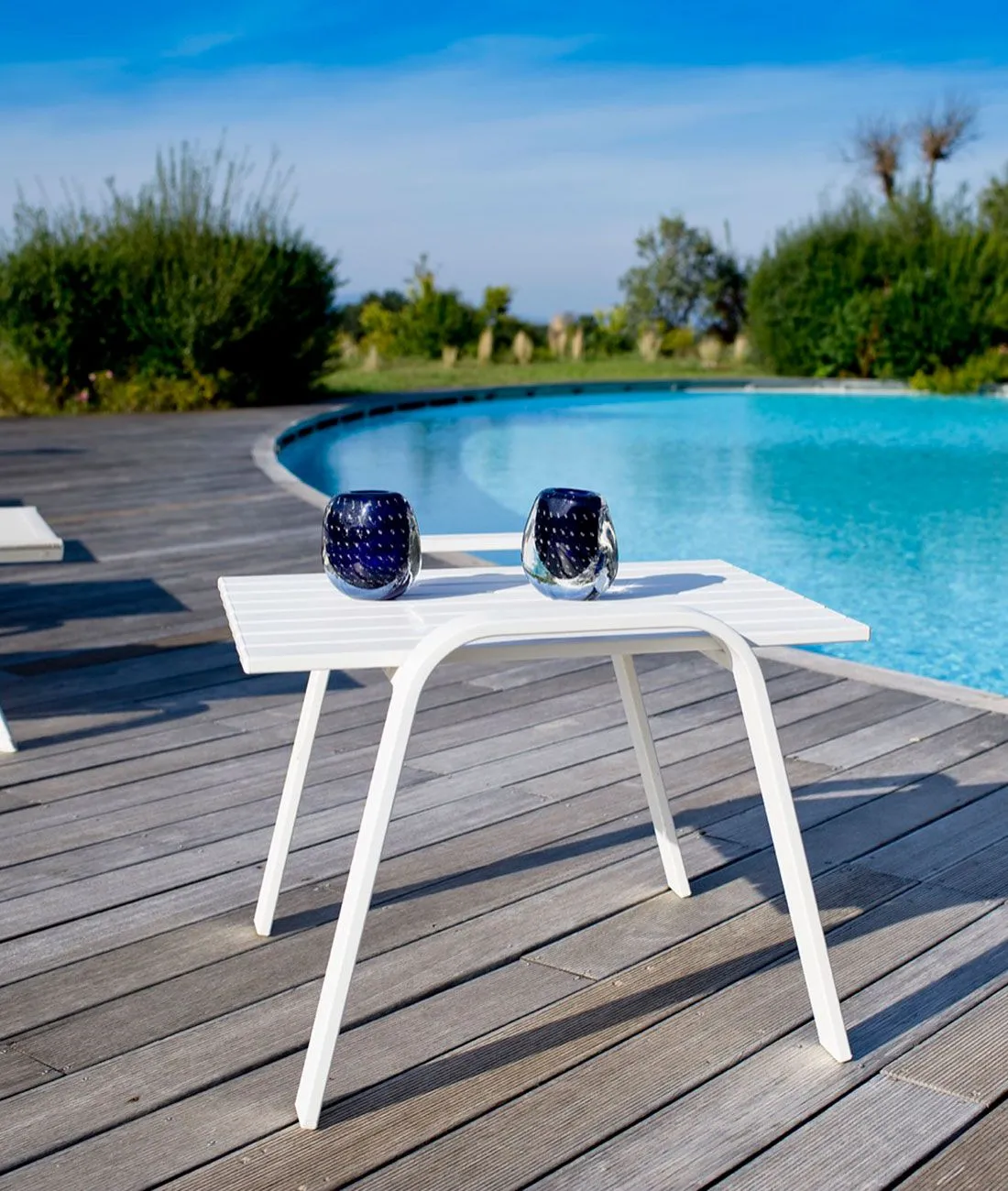 Stapelbarer Panarea Aluminium-Tisch