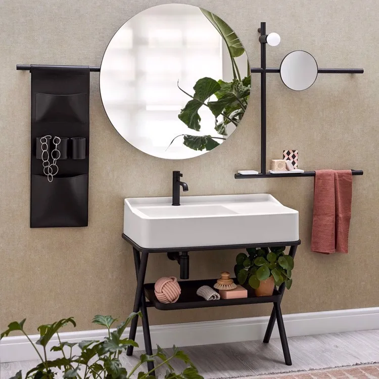 Waschbecken mit Waschtischunterschrank und Ablage Siwa Ceramica Cielo