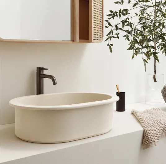 Aufsatzwaschtisch 55 Catino Le Bacinelle Ceramica Cielo