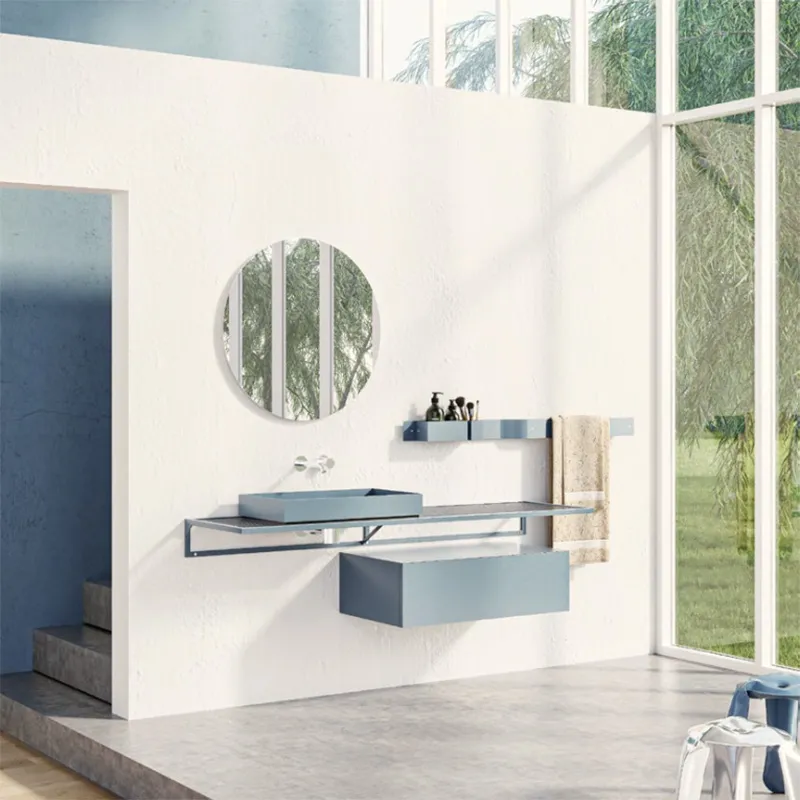 Badhängeschrank mit Top aus Harzglas Block h24 Moab80