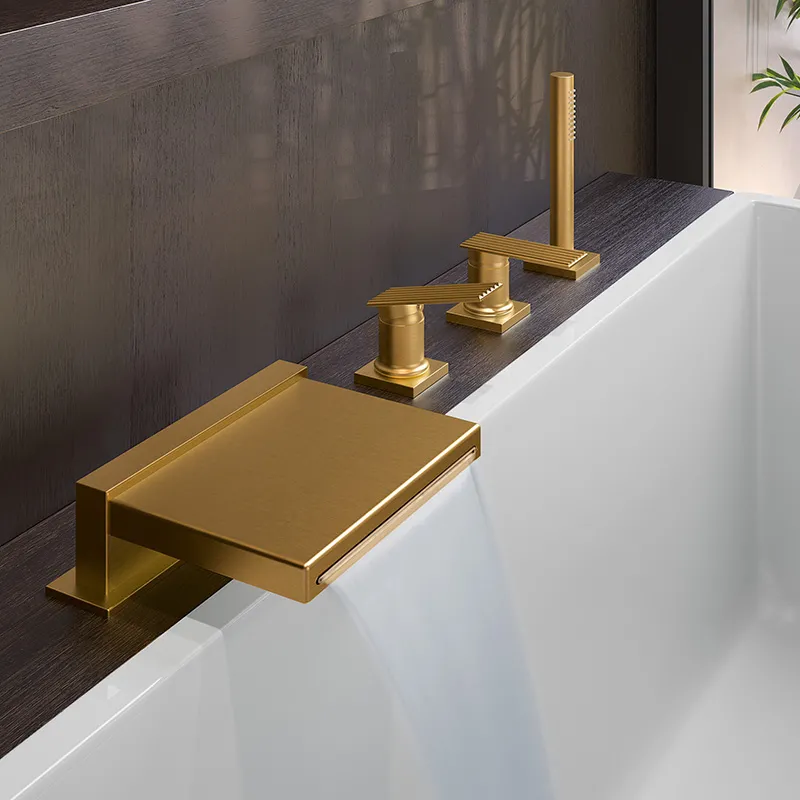 Wannenarmaturen-set mit Wasserfallauslauf Ios Treemme