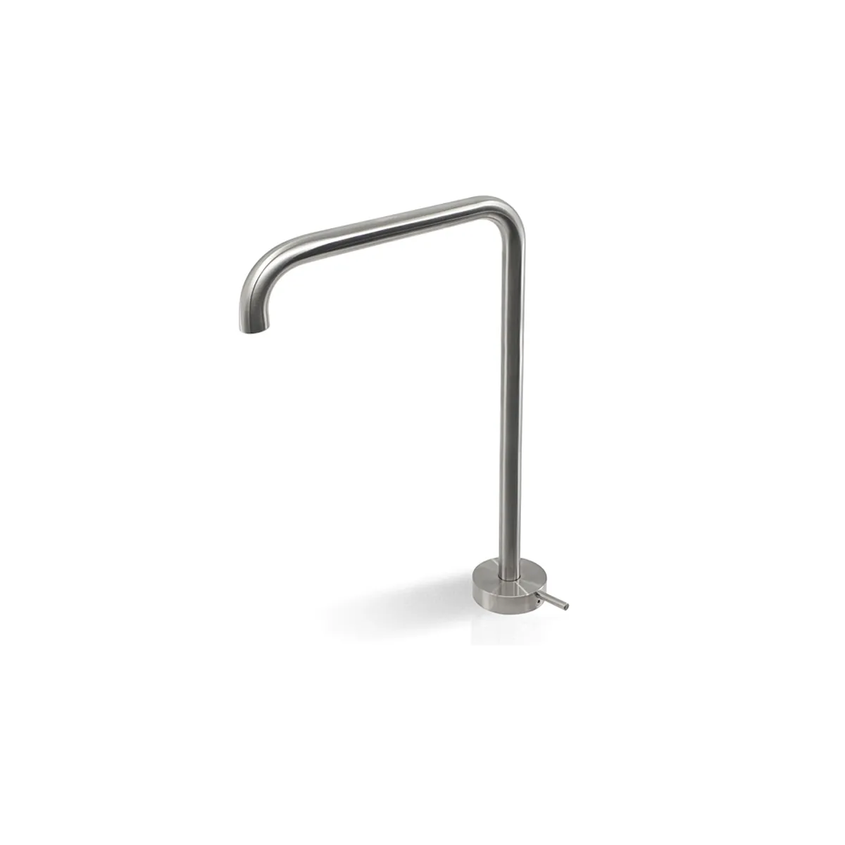 Waschtischbatterie, hohe Ausführung in gebürstetem Stahl Round Linki