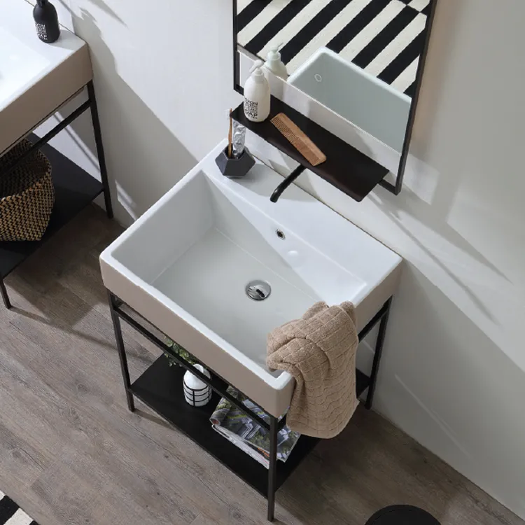 Badezimmerschrank mit farbigem Waschbecken Colavene Volant