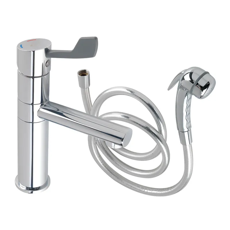 Einhebelmischer mit verlängertem schwenkbarem Auslauf und Außenhandbrause Ponte Giulio