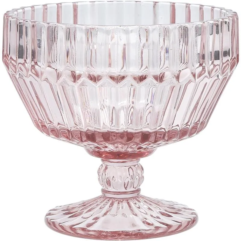 Archie Glasbowl auf Fuss, Inhalt 29,5 cl, Ø 11cm Pink