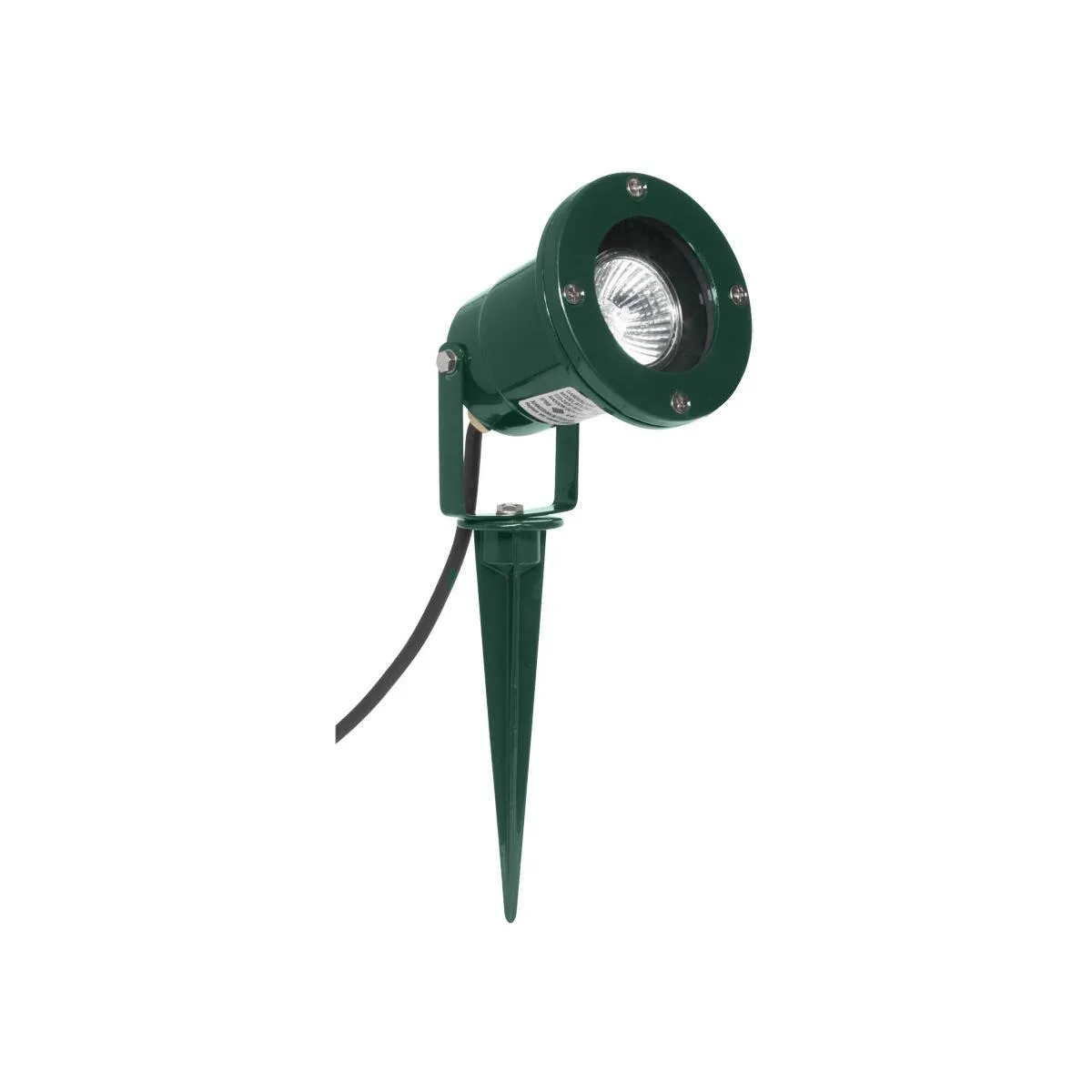 Gartenstrahler Aluguss dunkelgrün GU10 mit Erdspieß