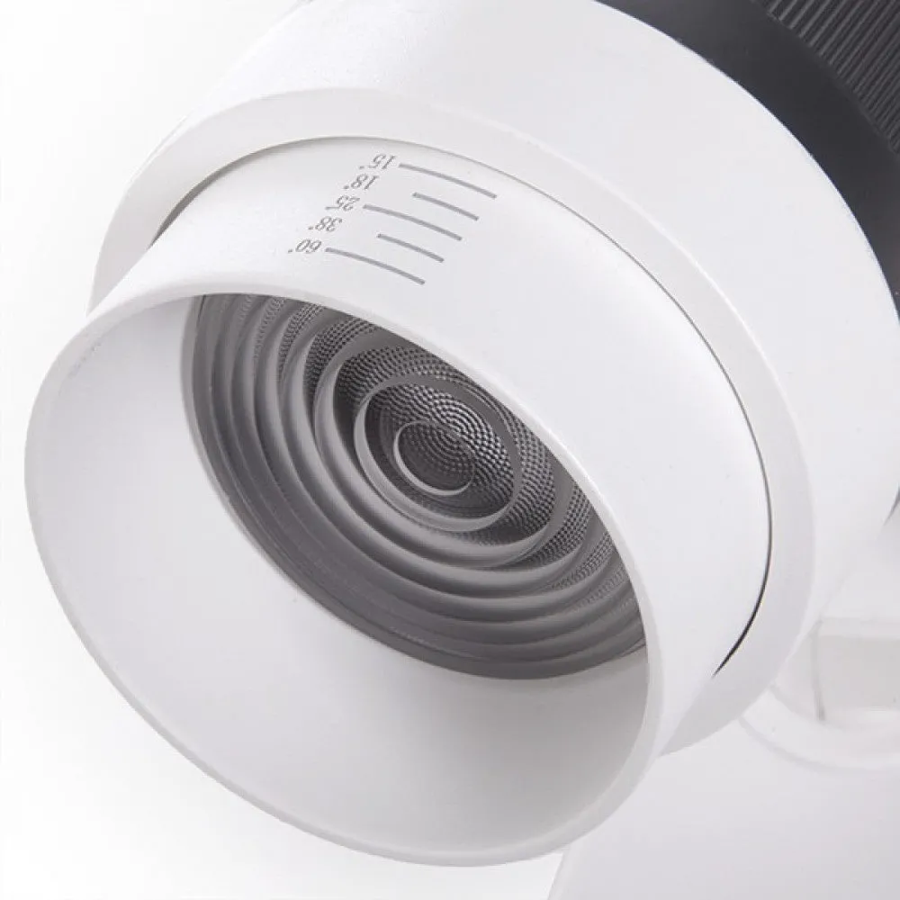 LED-Schienenleuchte 30 W, 2.700 lm, CRI90, 6.000 °K, „Athena“, einphasig, variable Blende, 50.000 Std. [GMD-FTL03-M-30-CW]