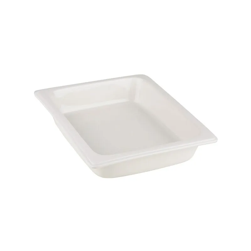 GN-Behälter 1/2 aus Porzellan in weiß, 32,5 x 26,5 cm, H: 6 cm, bis 220°C