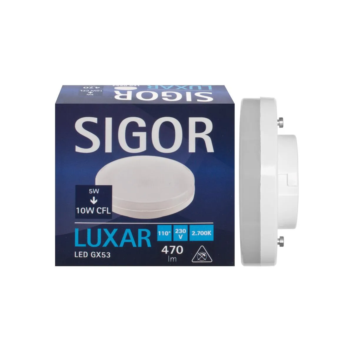 GX53 LED Leuchtmittel 5W 100° 2700K warmweiß 450 Lumen