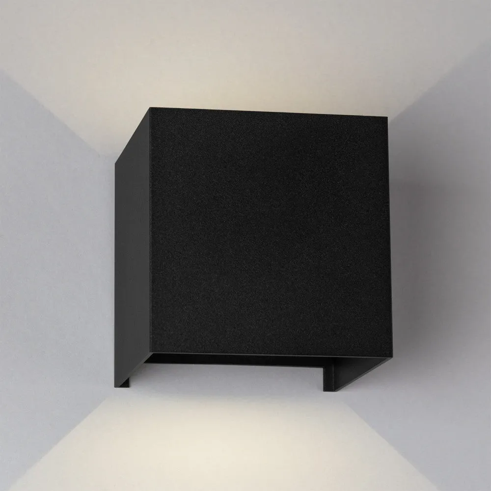 LED-Außenwandleuchte 2x5W 100Lm/W IP65 Schwarz 4000K [HO-APL06-IP65-BW]