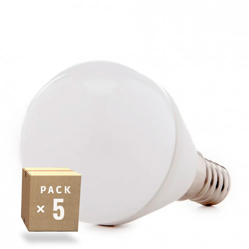 Packung mit 5 LED-Lampen E14 7W 520Lm 6000ºK 40.000H [HO-C37-E14-7W-RC-CW-PK5-AP]