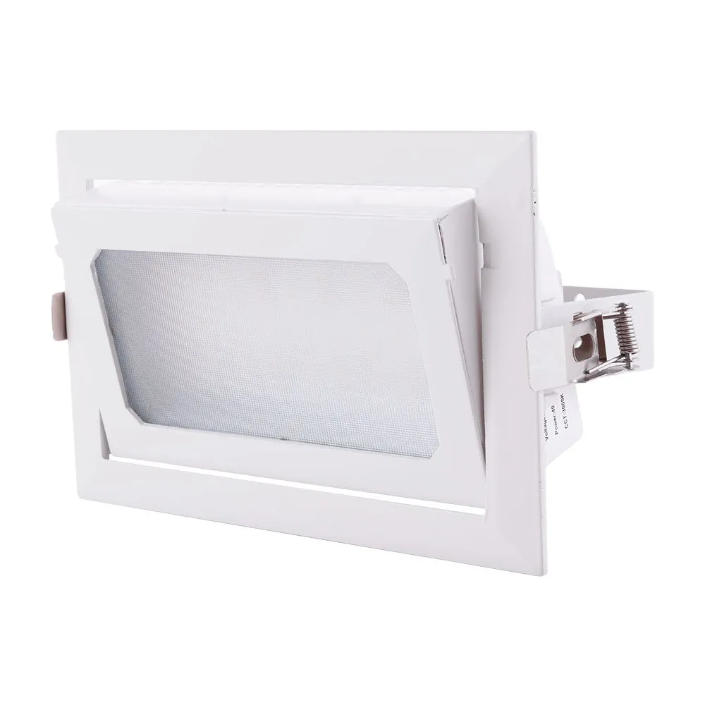 LED-Downlight-Spotlight 40W 6600Lm 4000ºK Rechteckig verstellbar 40.000H [HO-COB-R-OR-40W-W]