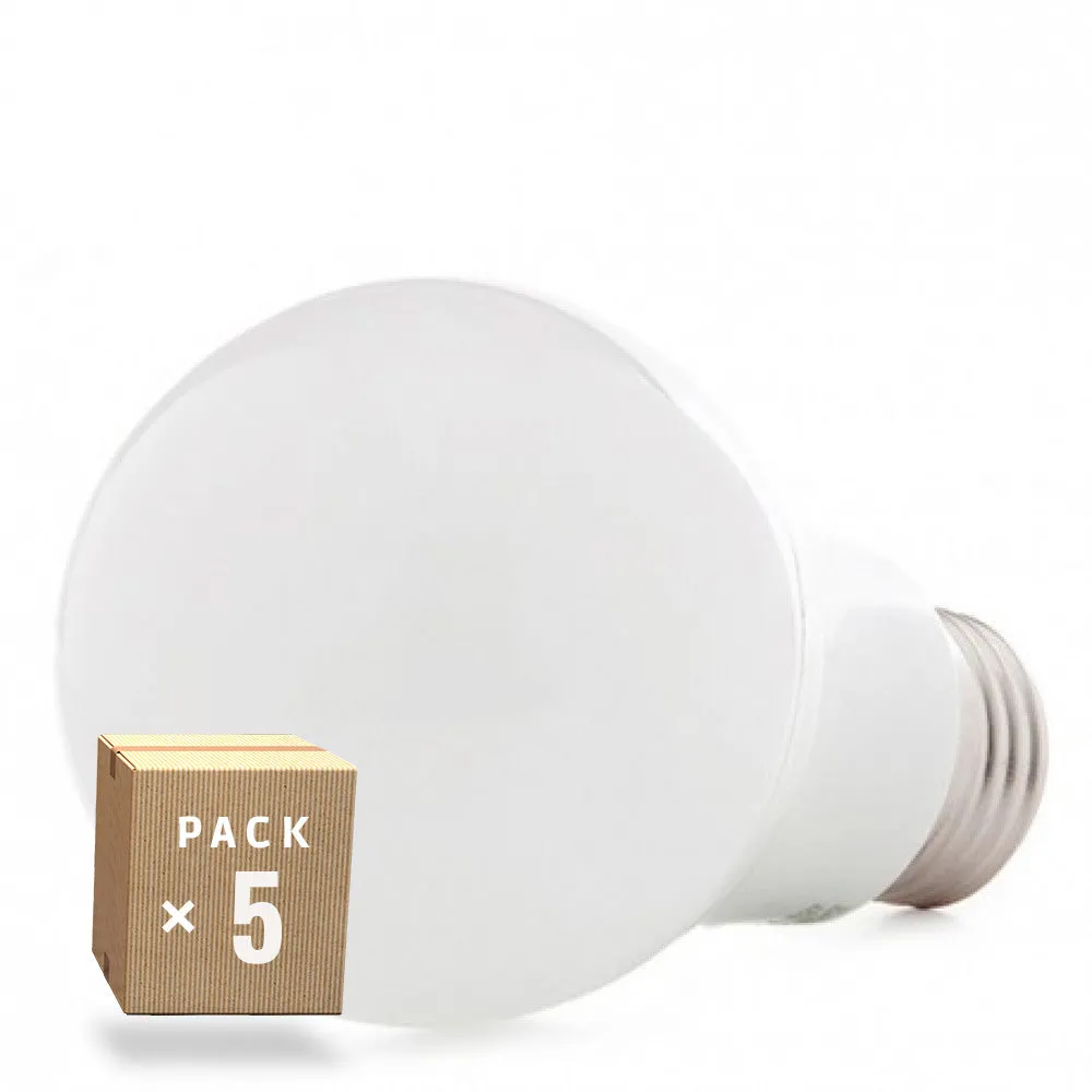 Packung mit 5 LED-Lampen E27 9W 810Lm 6000ºK 40.000H [HO-ED-B3-E27-9W-CW-PK5-AP]