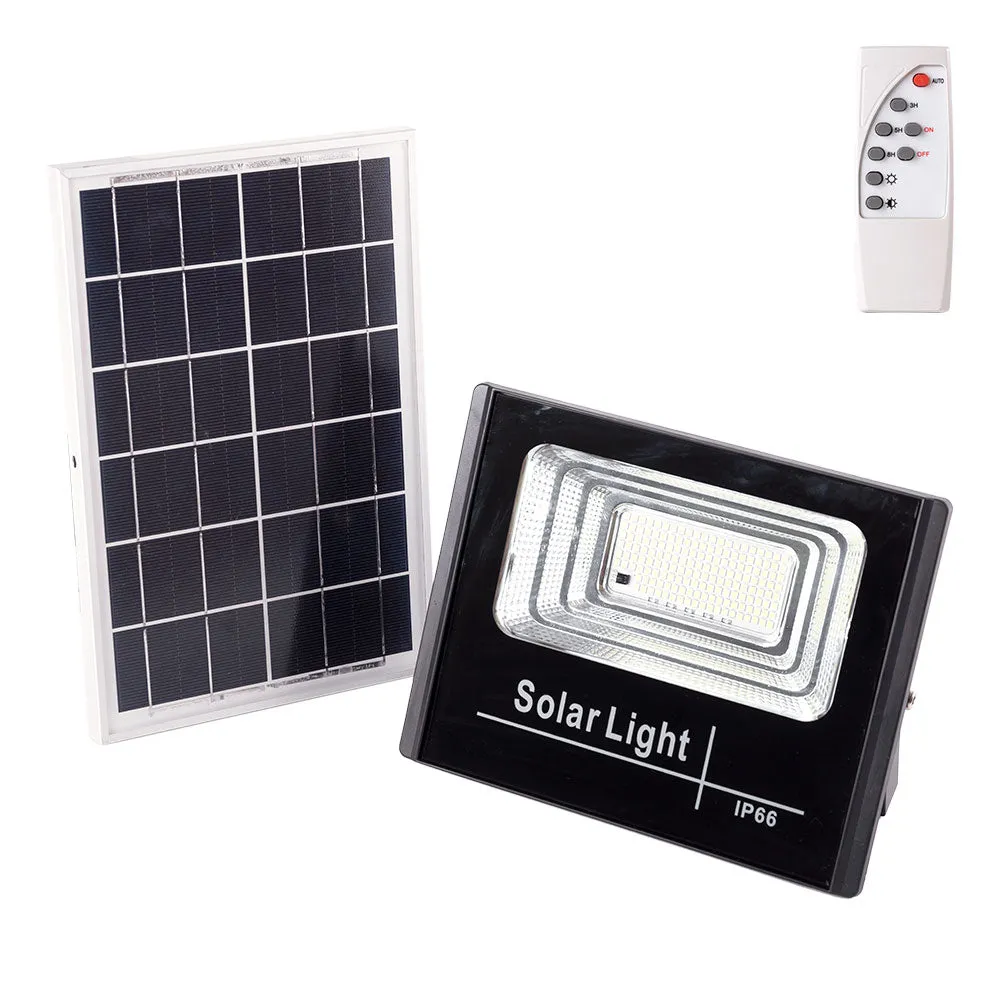 Solar-LED-Flutlicht 45 W 6500 K Panel: 6 V/6 W Batterie: 3,2 V/3000 mAh Fernbedienung [HO-SOLARFL-45W-01]