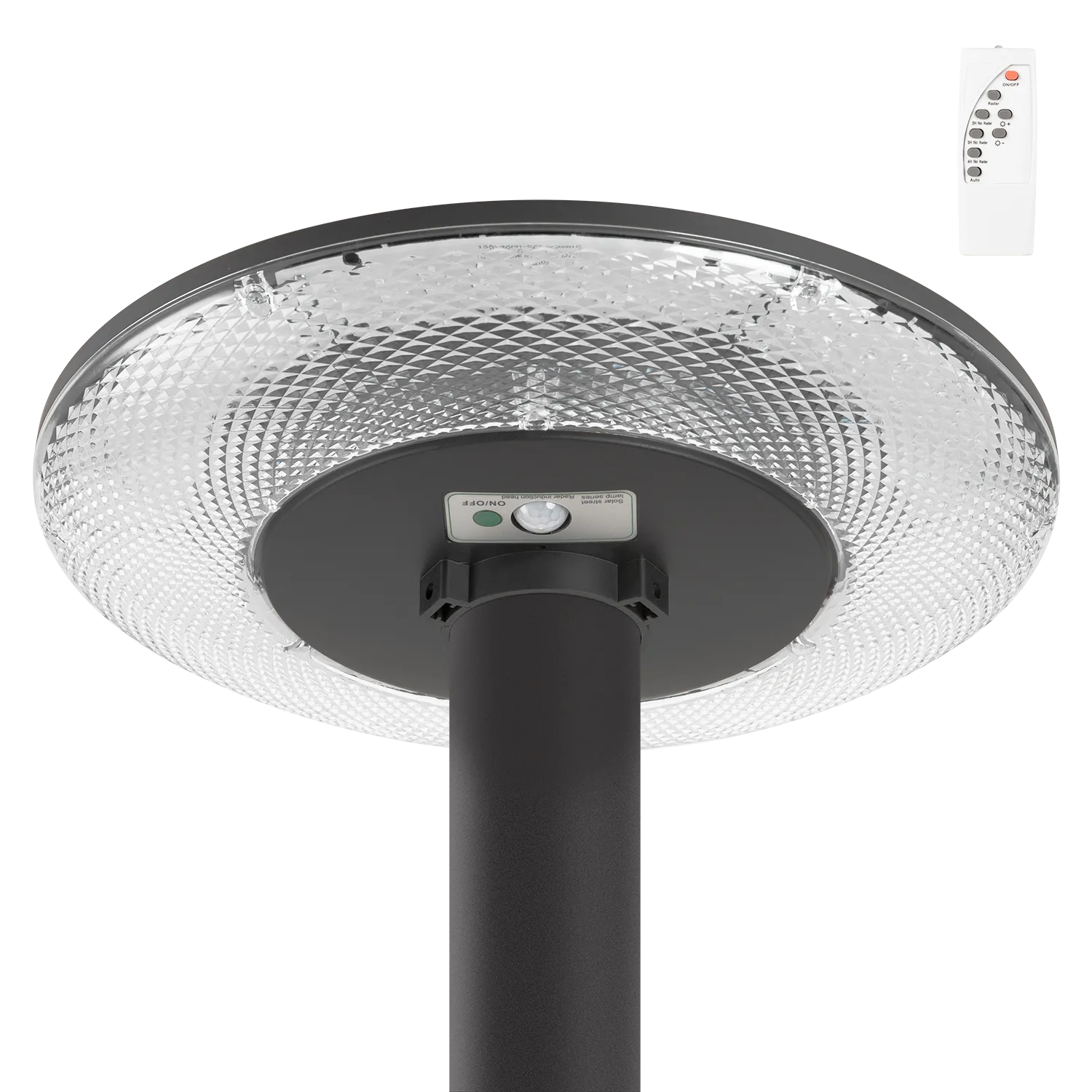 100 W Solar-LED-Straßenlaterne, Fernbedienung, Sensor, kaltweiß