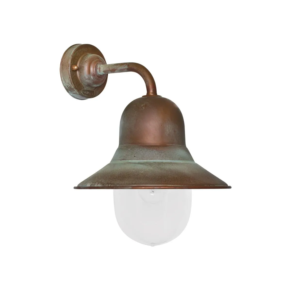 hochwertige Wandleuchte CAMPANULA Altmessingguss patiniert Seewasserbeständig E27