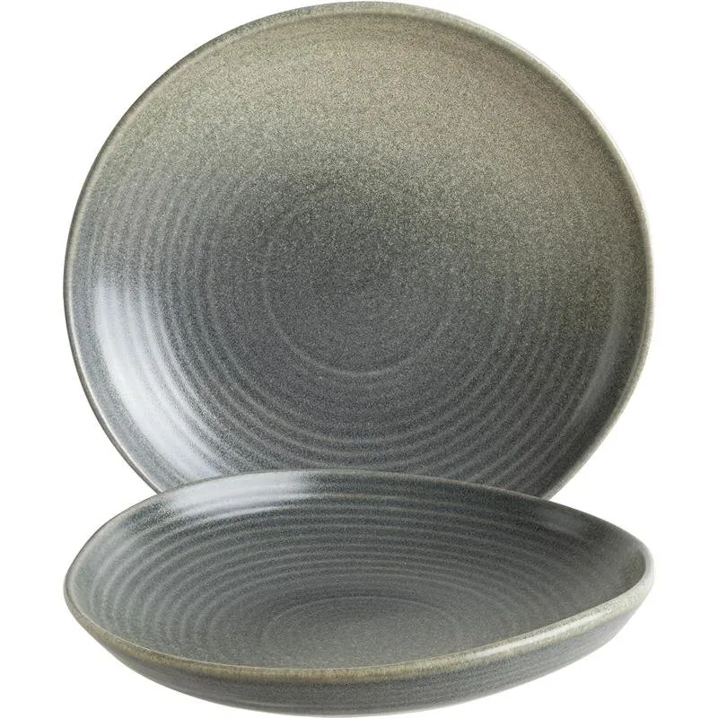 Hornfels Ripple Teller tief, 19,1 x 18,2 cm