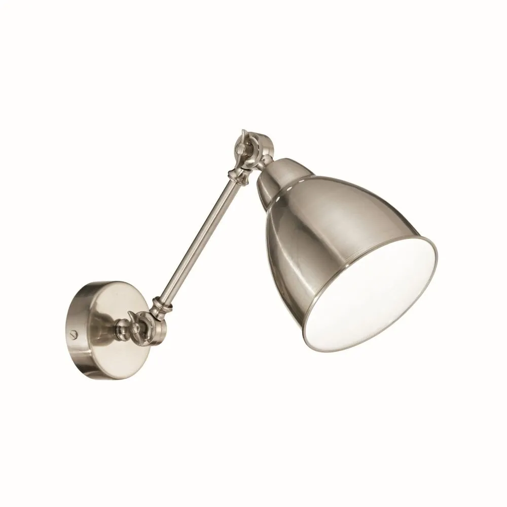 Ideal Lux NEWTON Wandleuchte Nickel-Matt, 1-flammig