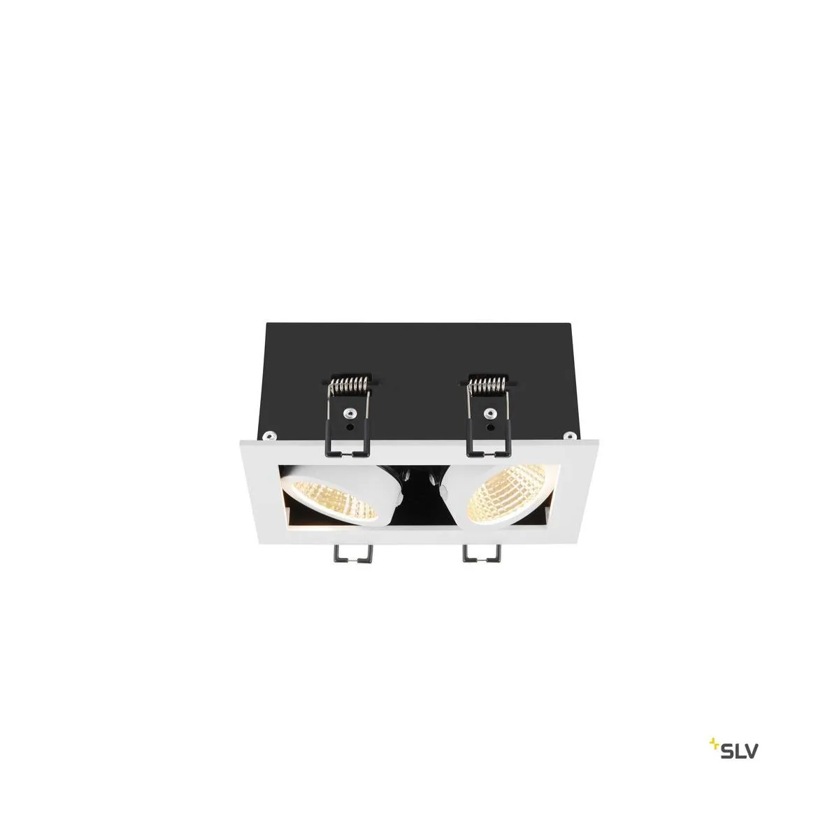 KADUX, Deckeneinbauleuchte, double, 3000K, 38°, IP 20, quadratisch, weiß