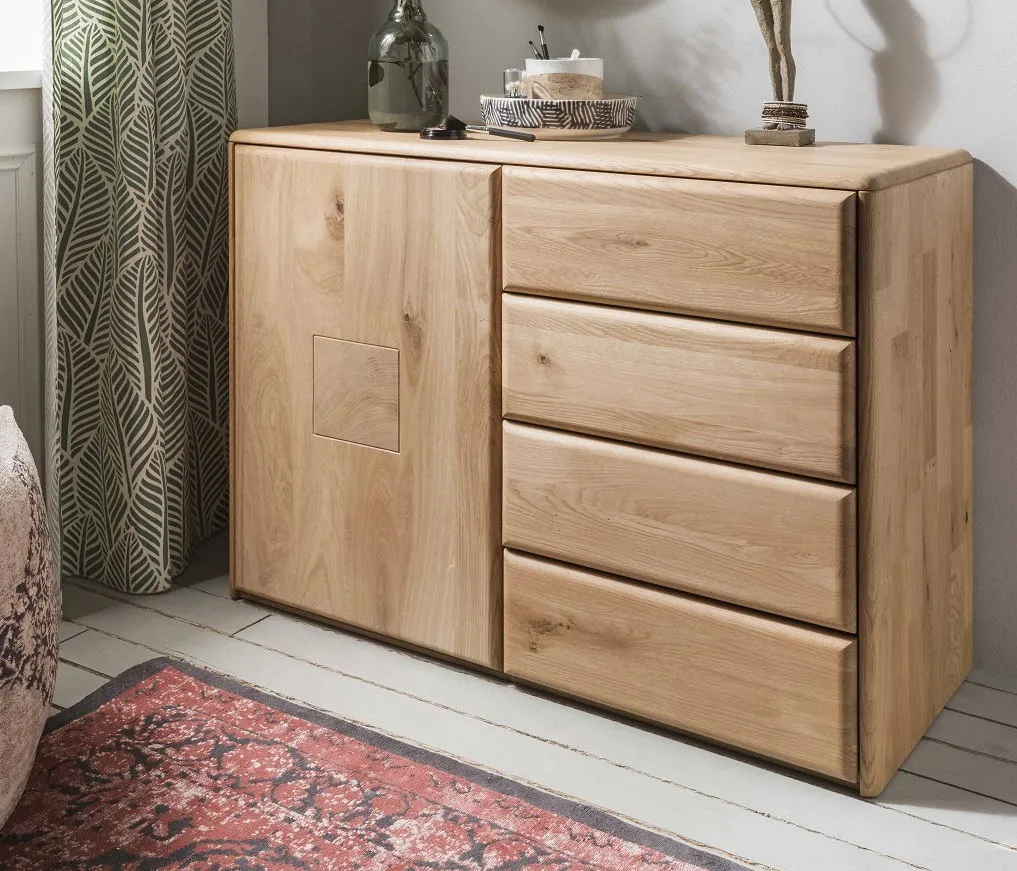 Kommode 105x80cm "Karo" Wildeiche geölt