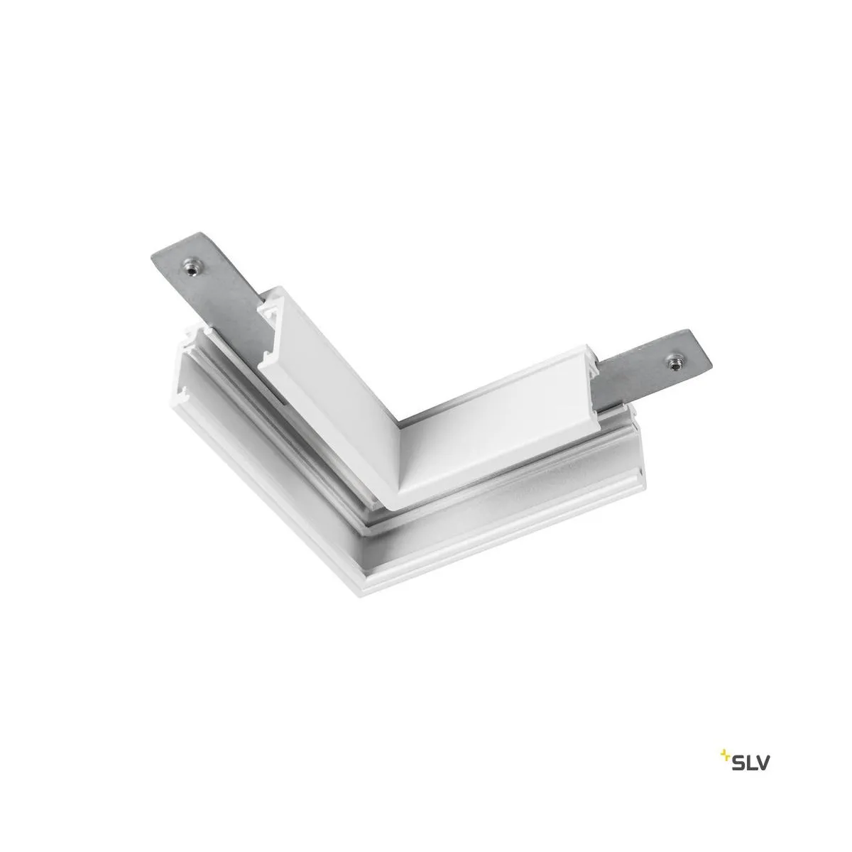 L-Verbinder mechanisch, 48V TRACK, für Aufbauschiene standard, links, weiß