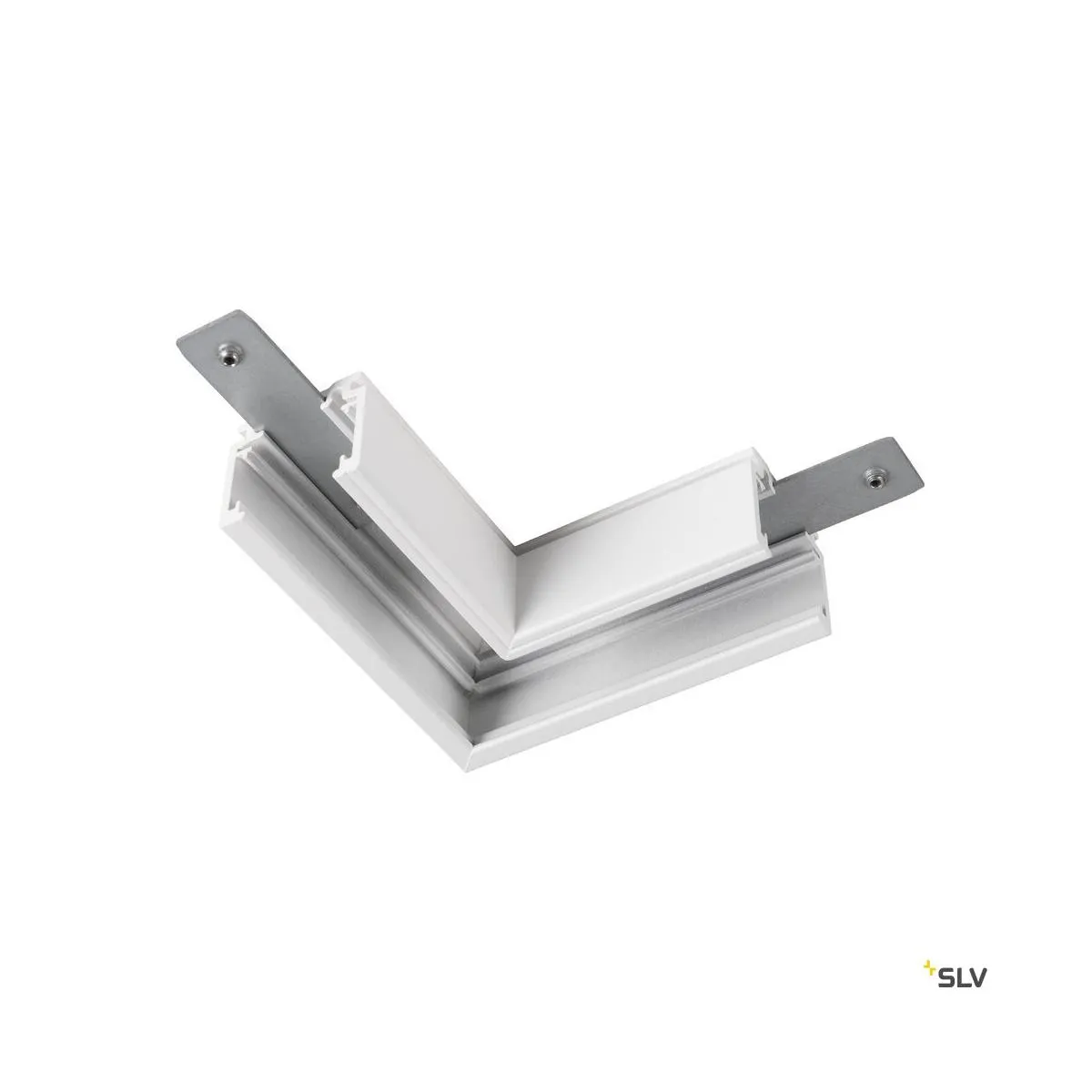 L-Verbinder mechanisch, 48V TRACK, für Aufbauschiene standard, rechts, weiß