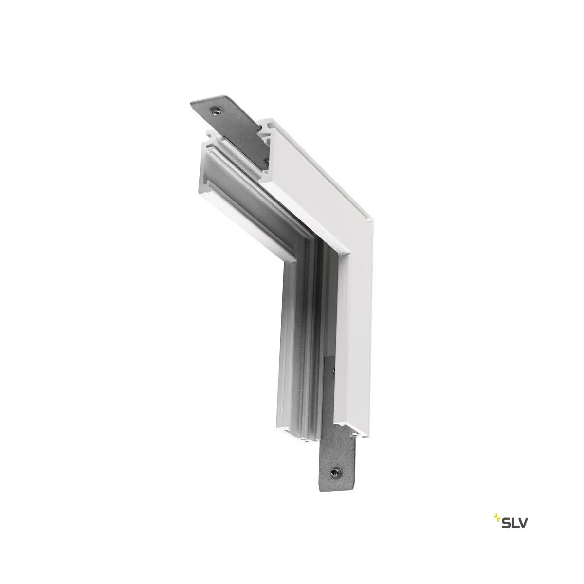 L-Verbinder mechanisch, 48V TRACK, für Aufbauschiene standard, Stereo, weiß