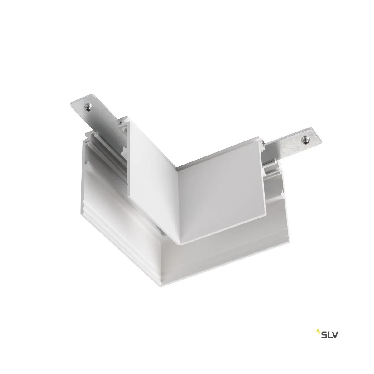 L-Verbinder mechanisch, 48V TRACK, für Aufbauschiene tief, links, weiß