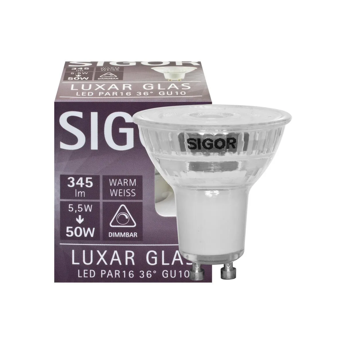 LED-Reflektorlampe, PAR1 BR LUXAR, GU10/240V BR Lebensdauer 25.000 Stunden