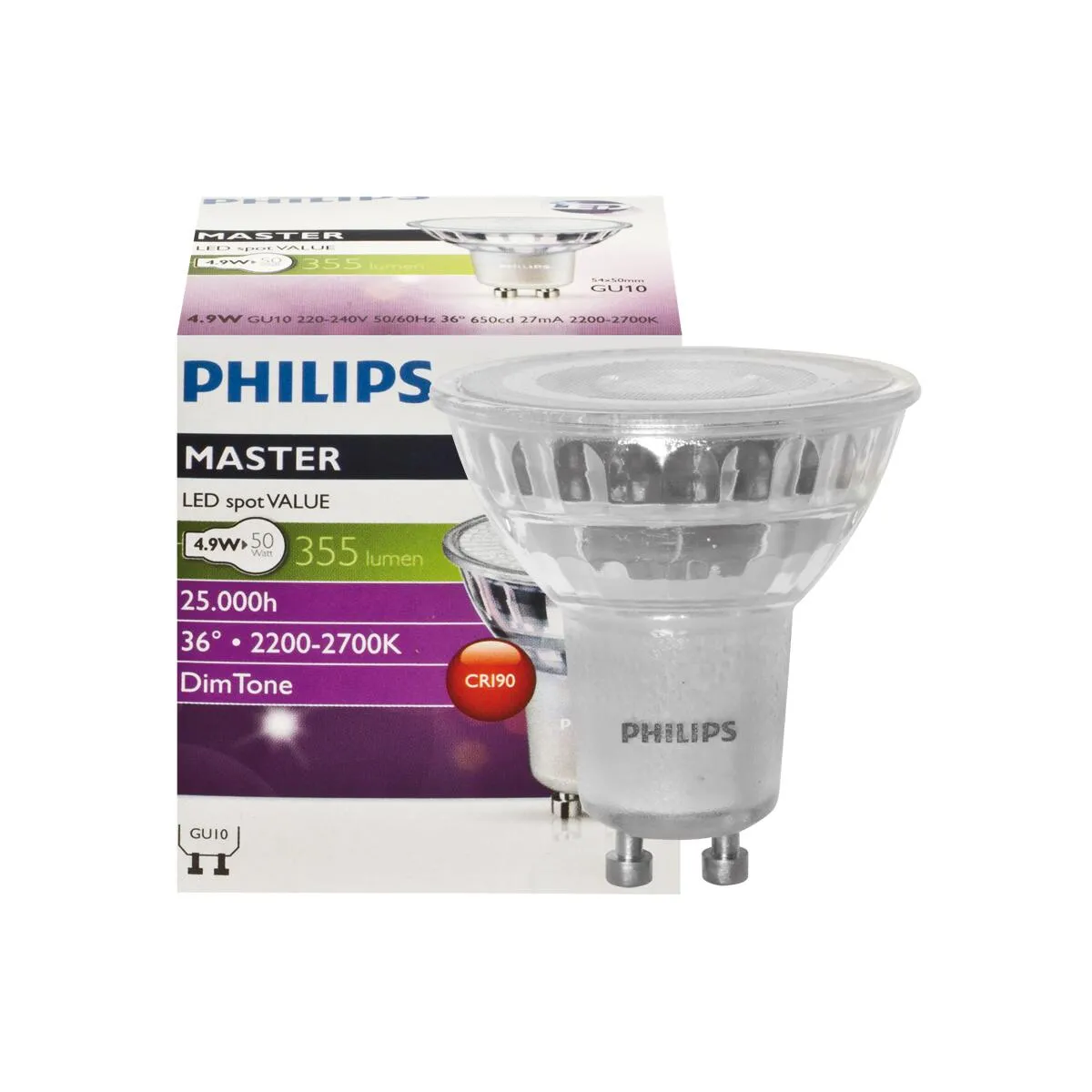 LED-Reflektorlampe, PAR16 VALUE LEDSPOT DIMTONE, GU10/240V, Lebensdauer 25.000 Stunden