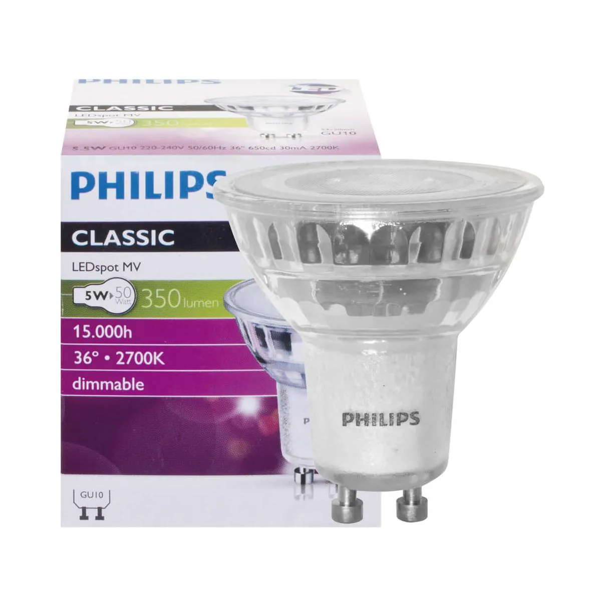 LED-Reflektorlampe, PAR16,CLASSIC LEDSPOT,GU10/240V, Lebensdauer15.000 Stunden