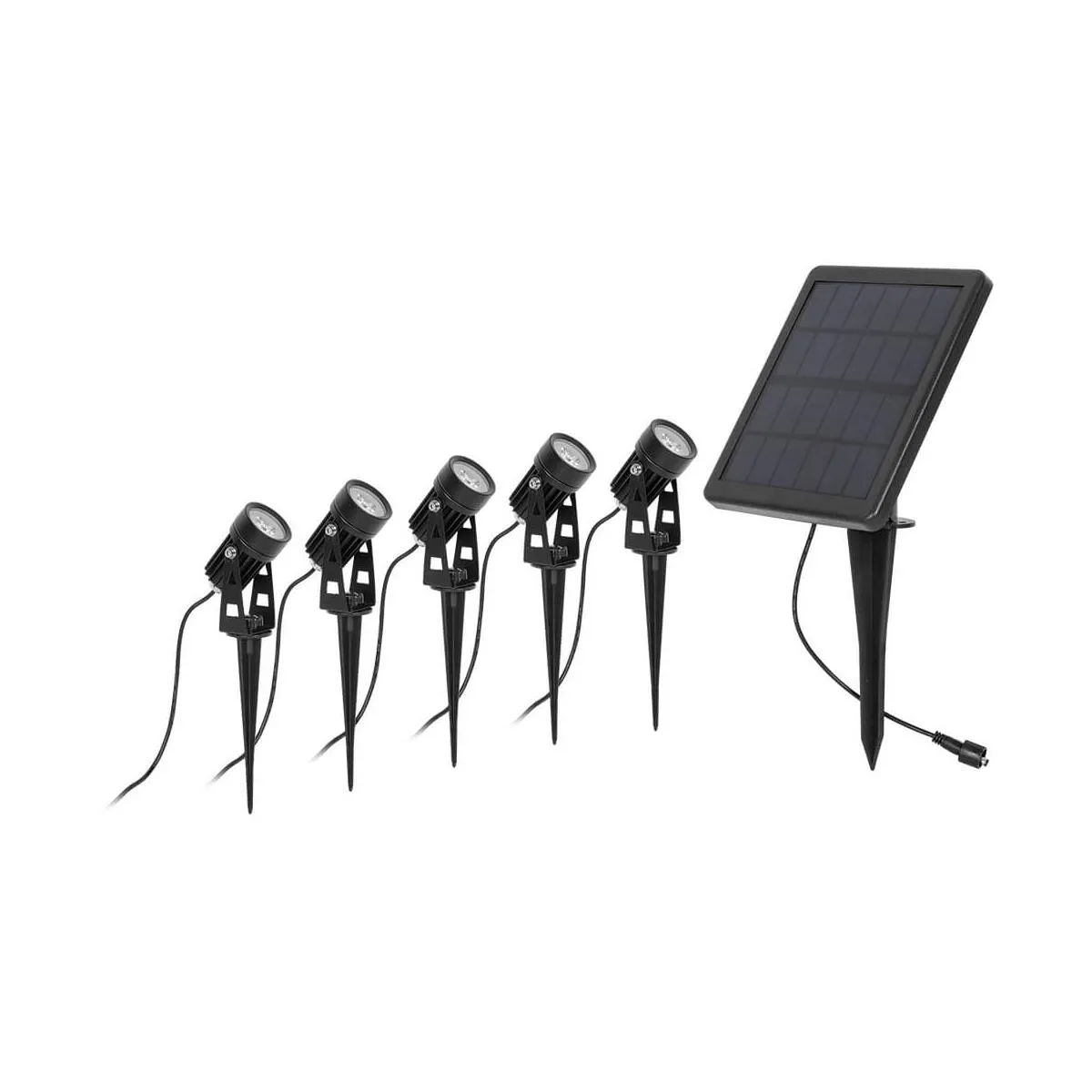 LED-Solar-Erdspießstrahler 5er Set LED/1W