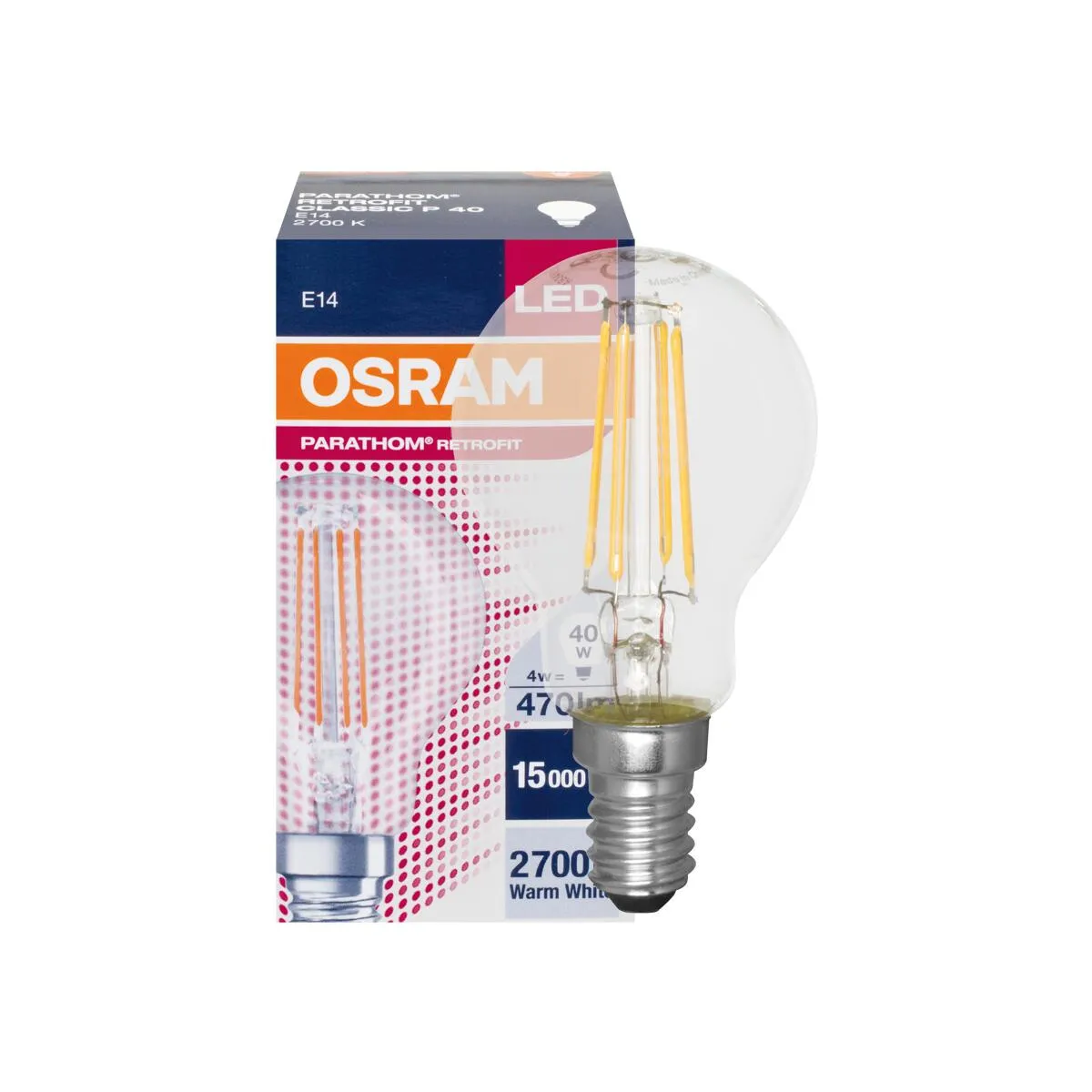 Leuchtmittel, Parathom Retrofit Classic P 40, 220-240V AC/50-60Hz, E14, 4,00 W