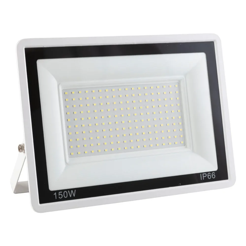 LED-Flutlicht 150 W, 12.000 lm, 6.000 °K, IP66, dimmbar, 60.000 Std., weiße Oberfläche [LM-6013-W-CW]