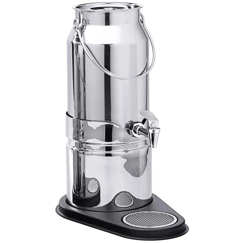 Milchdispenser aus Edelstahl, Kühlakku & Non-Drip Hahn, Inhalt: ca. 5 Liter