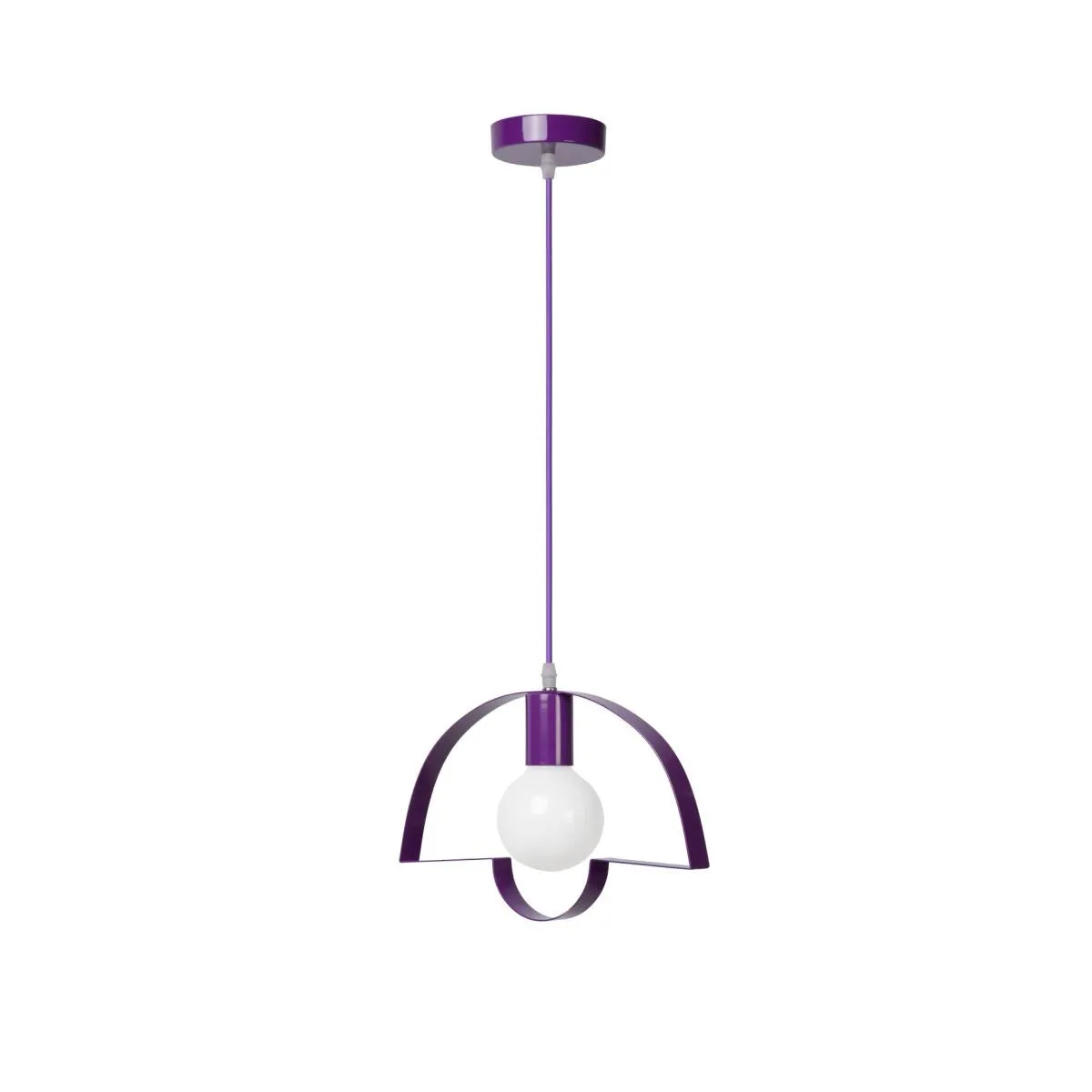 minimalistische Hängeleuchte Silhouet Ø30 cm in purpur