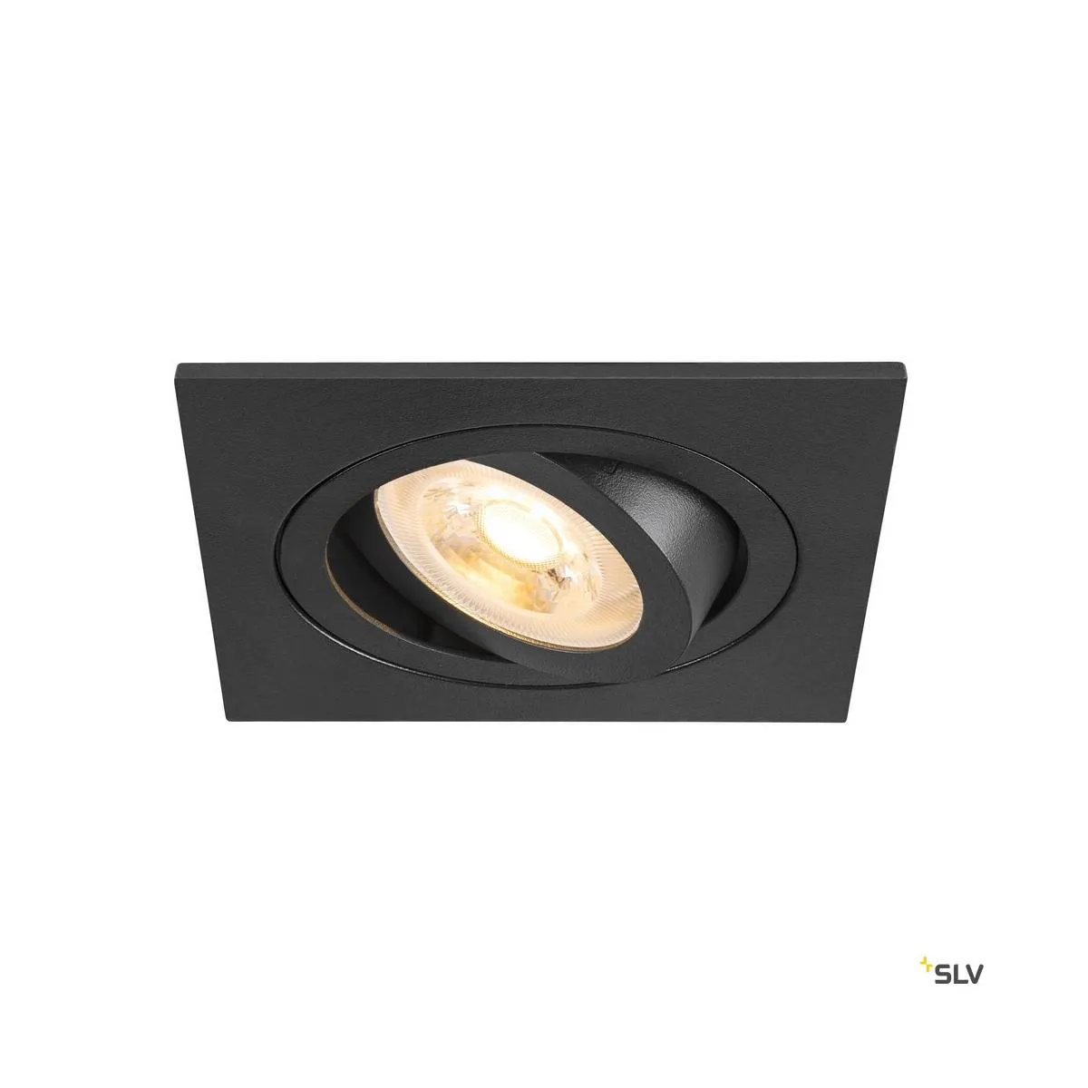 NEW TRIA® 75, Deckeneinbauleuchte, quadratisch, max. 10W GU10, schwarz