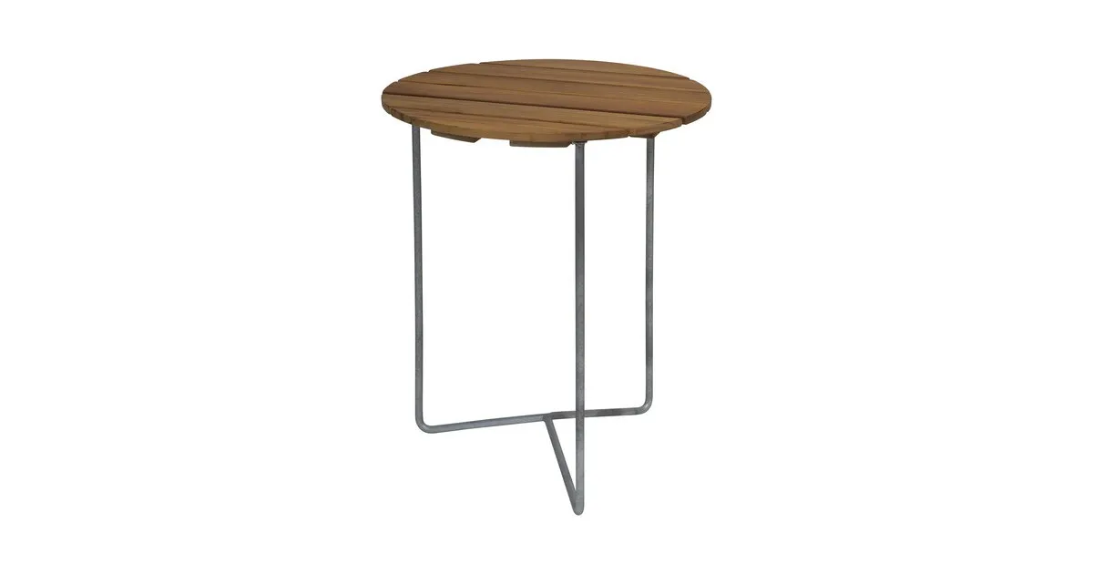 6B 60 Gartenesstisch Ø60cm Teak