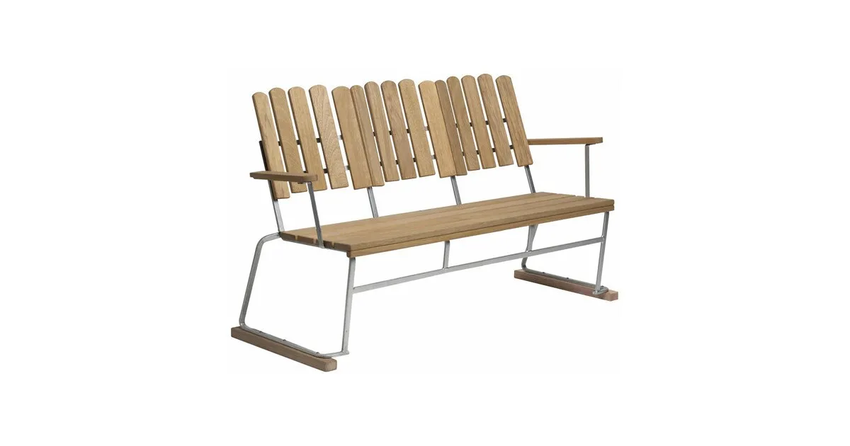 6 Gartenbank 140x85cm Eiche