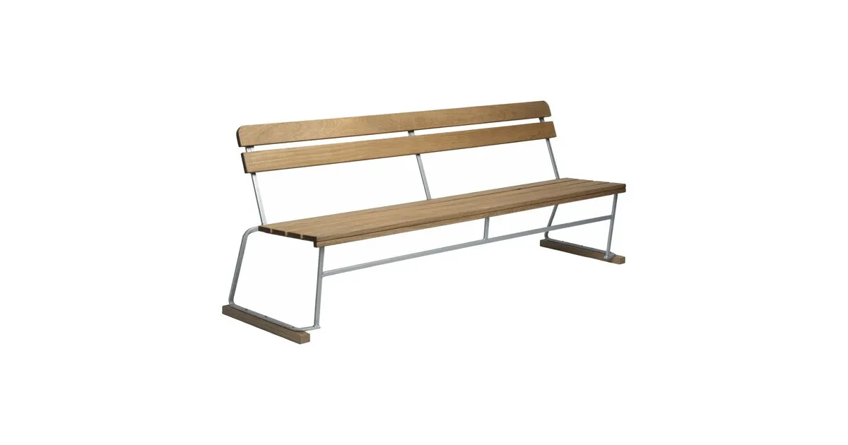 5 Gartenbank 204x77cm Eiche