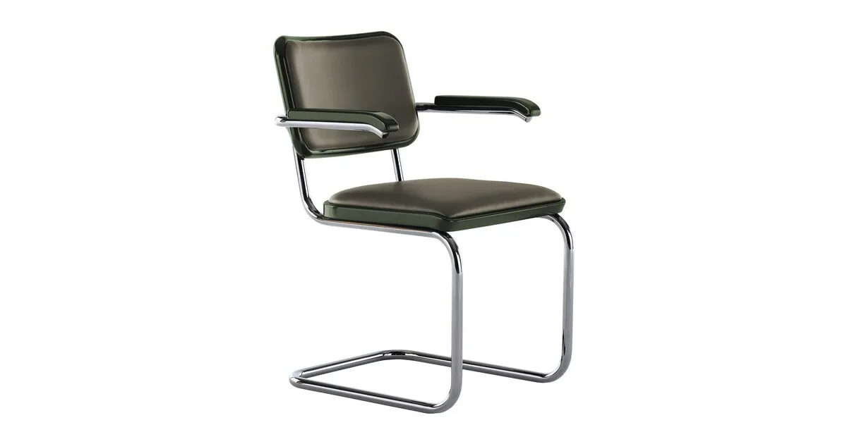 JS. THONET a personal Interpretation by Jil Sander S 64 P Serious Freischwinger Armlehnstuhl