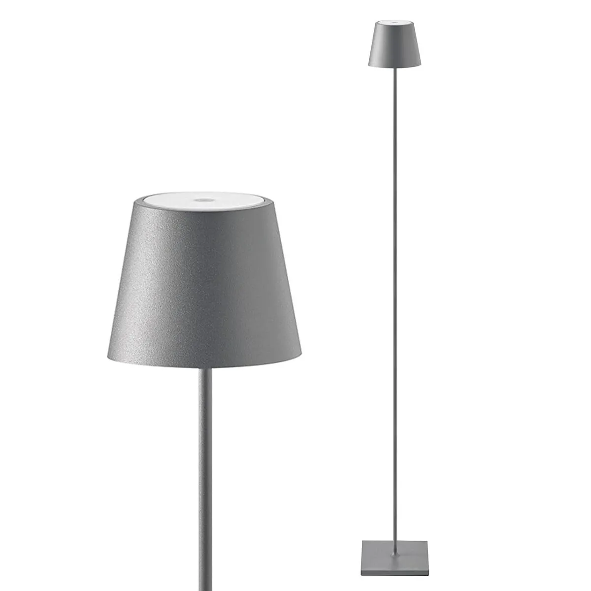 Nuindie LED Akku Stehleuchte Flex-Mood 2200K-2700K 180Lm in anthrazit IP54 120 cm Höhe inkl. Easy Connect Ladekabel