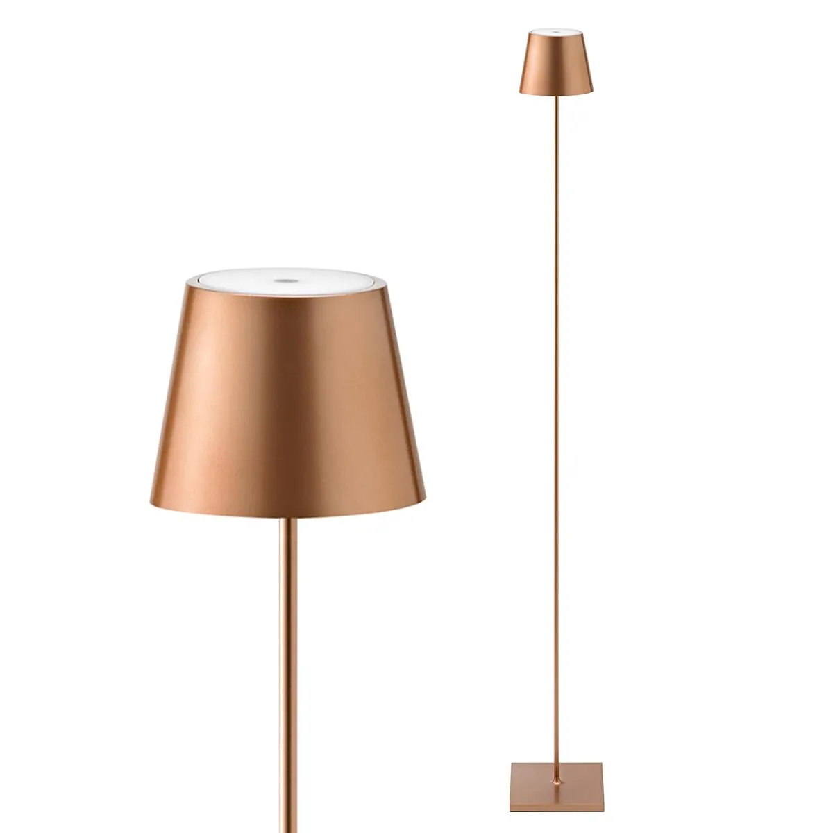 Nuindie LED Akku Stehleuchte Flex-Mood 2200K-2700K 180Lm in bronze IP54 120 cm Höhe inkl. Easy Connect Ladekabel