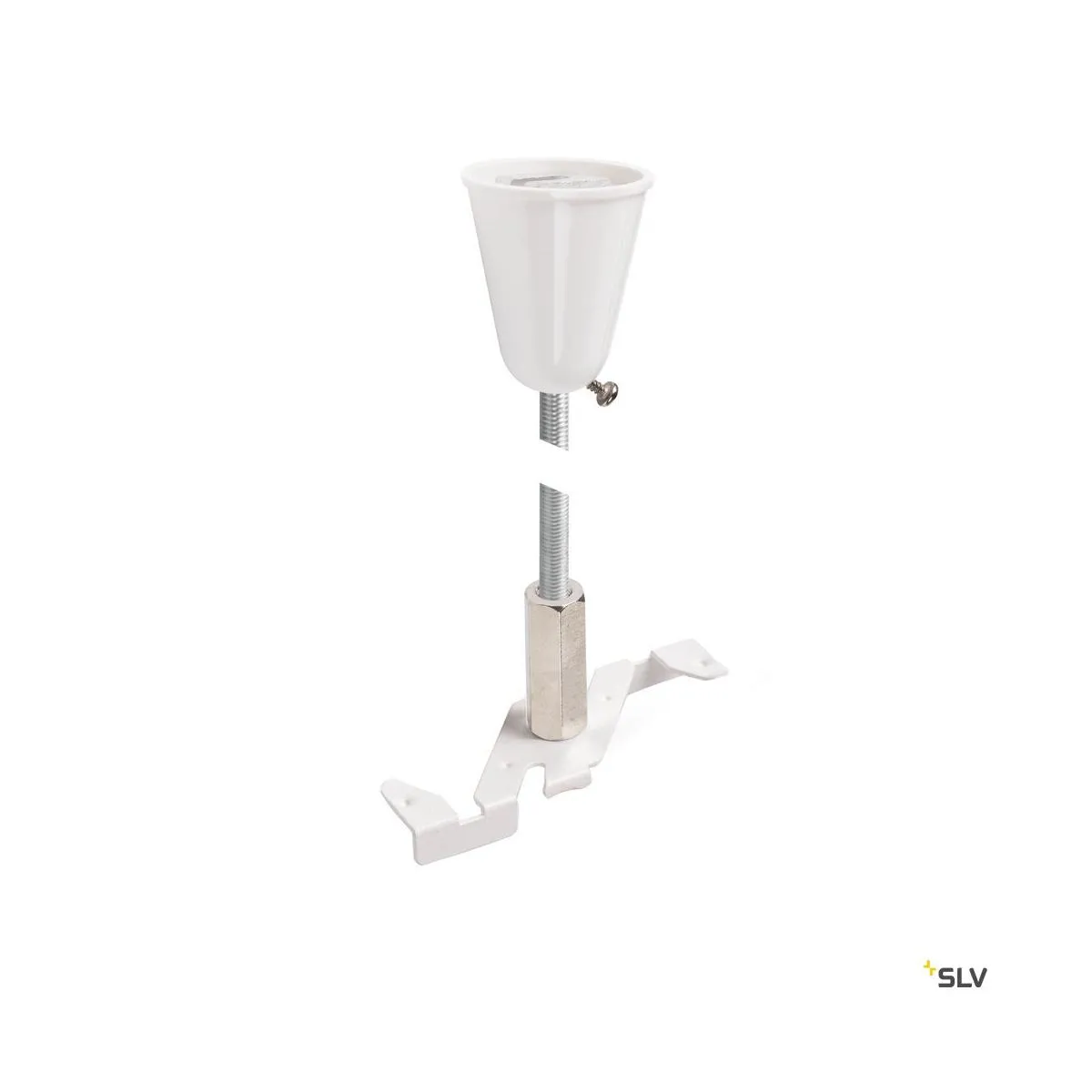 Pendelabhängung, 48V TRACK, 1m Stange, weiß